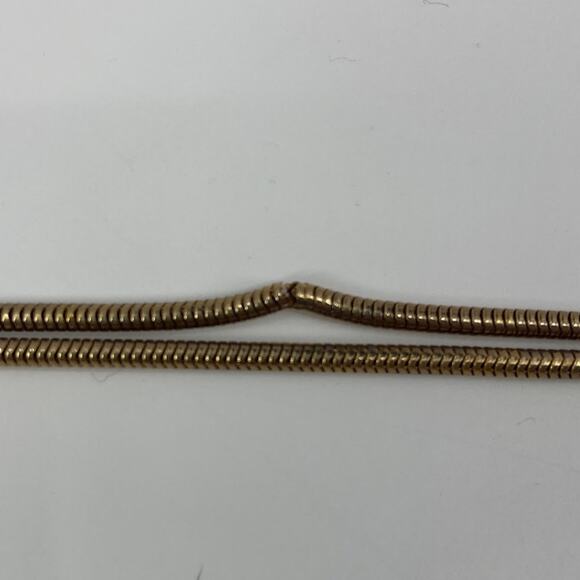 Vintage Snake Link Chain Buckle Closure Women Belt Sz S Disco Gold 1980s 90s - Picture 9 of 10